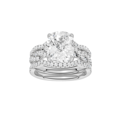 3.75ct Elongated Cushion Certified Lab Diamond Ring