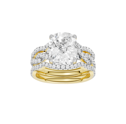 3.75ct Elongated Cushion Certified Lab Diamond Ring