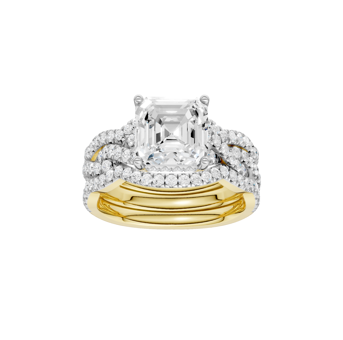 3.75ct Asscher Certified Lab Diamond Ring