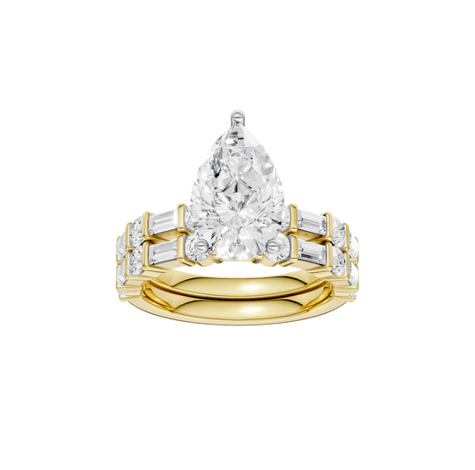 3.00ct Pear Certified Lab Diamond Ring