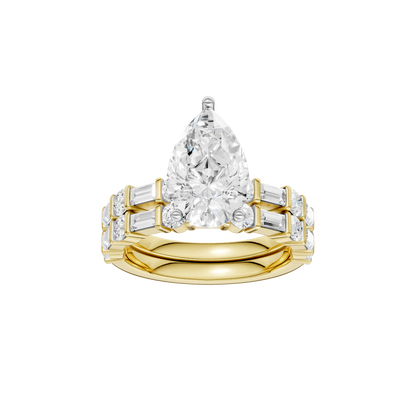 3.00ct Pear Certified Lab Diamond Ring