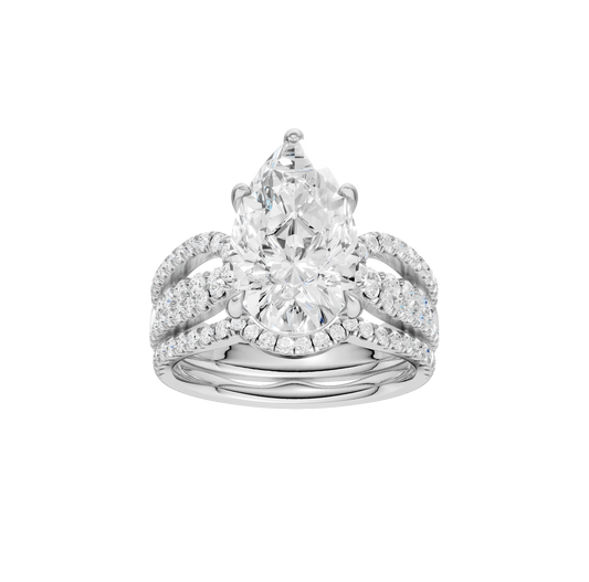 4.75ct Pear Certified Lab Diamond Ring