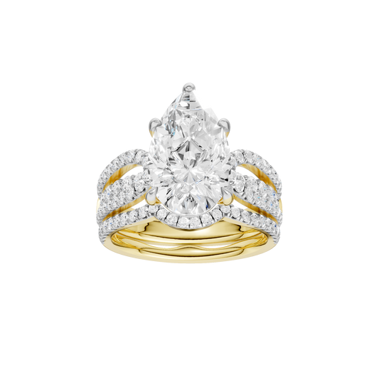 4.75ct Pear Certified Lab Diamond Ring