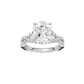 4.33ct Elongated Cushion Certified Lab Diamond Ring