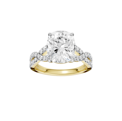 4.33ct Elongated Cushion Certified Lab Diamond Ring