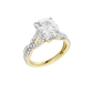 4.33ct Elongated Cushion Certified Lab Diamond Ring