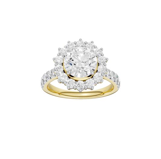 2.50ct Round Certified Lab Diamond Ring