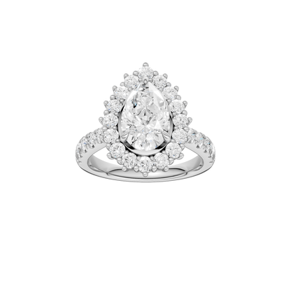 2.50ct Pear Certified Lab Diamond Ring