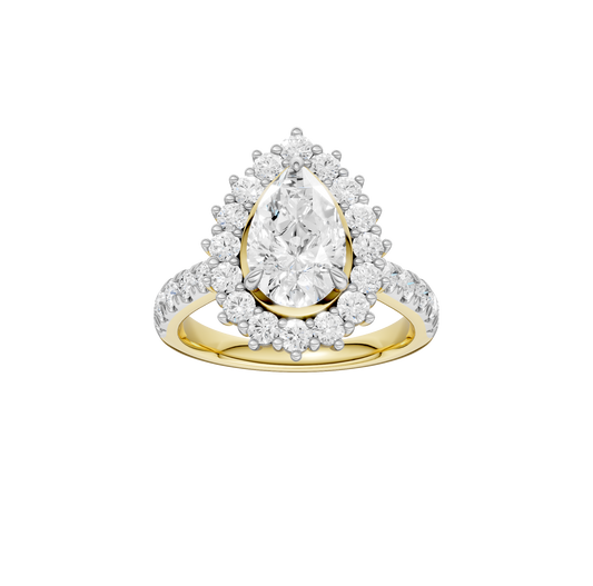 2.50ct Pear Certified Lab Diamond Ring