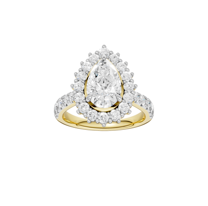 2.50ct Pear Certified Lab Diamond Ring