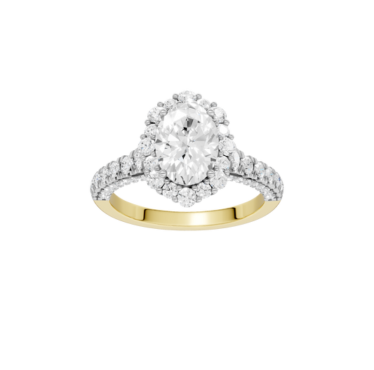 2.25ct Oval Certified Lab Diamond Ring