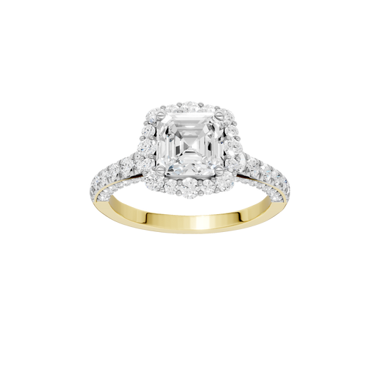 2.25ct Asscher Certified Lab Diamond Ring