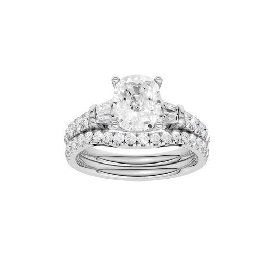 2.25ct Elongated Cushion Certified Lab Diamond Ring