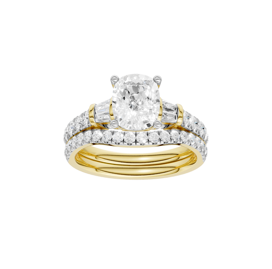 2.25ct Elongated Cushion Certified Lab Diamond Ring