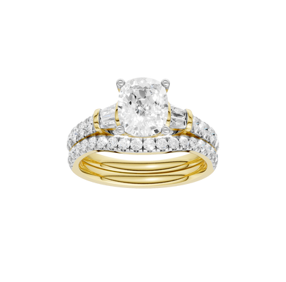 2.25ct Elongated Cushion Certified Lab Diamond Ring