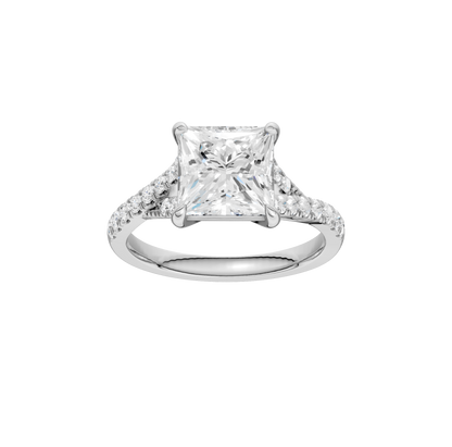 3.33ct Princess Certified Lab Diamond Ring