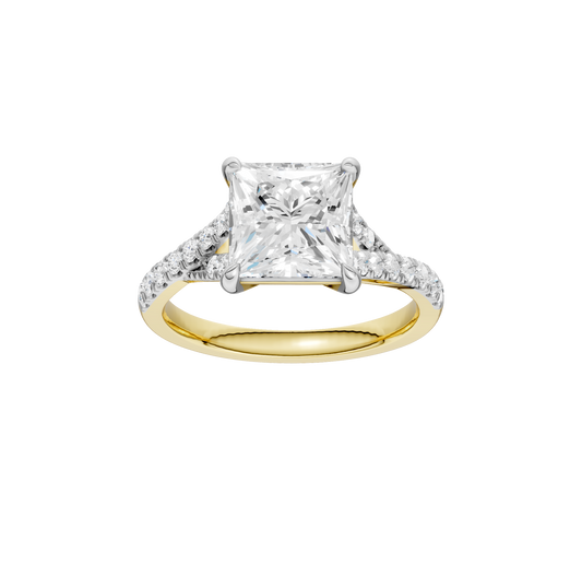 3.33ct Princess Certified Lab Diamond Ring