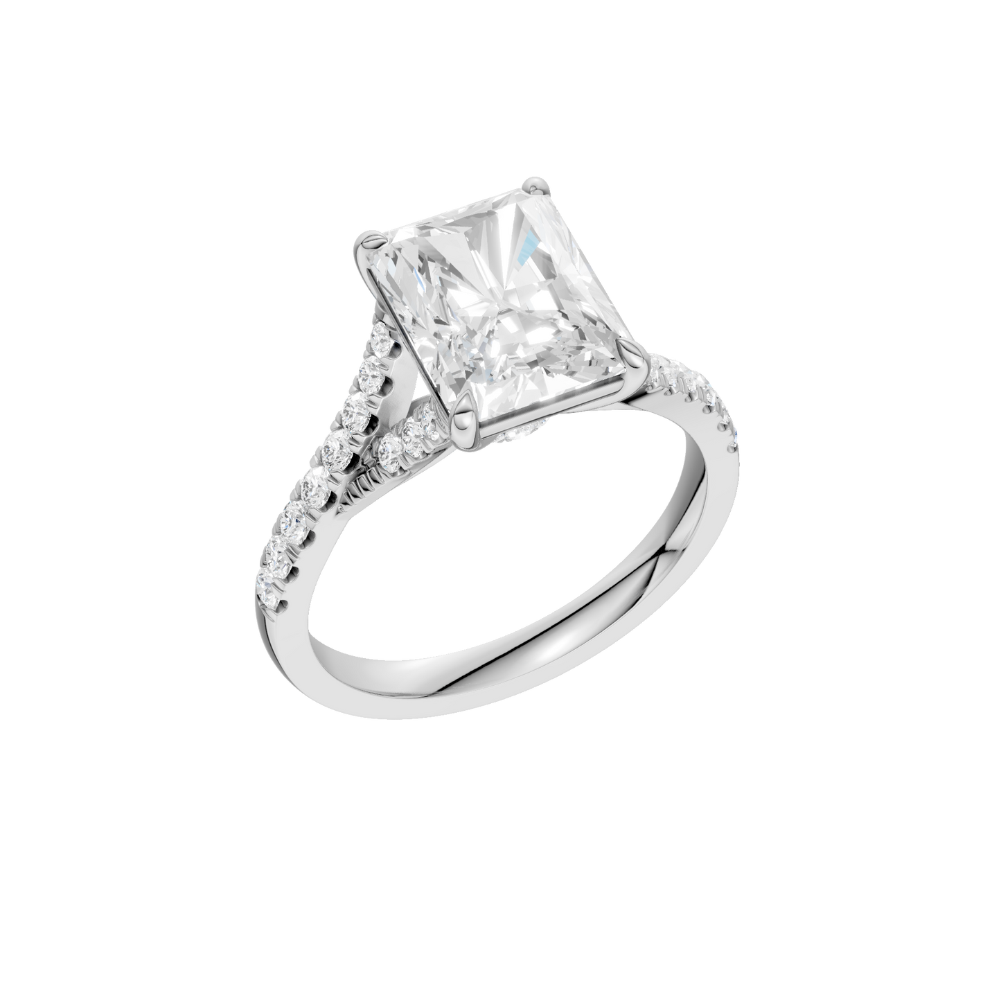 3.33ct Radiant Certified Lab Diamond Ring