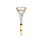 3.33ct Elongated Cushion Certified Lab Diamond Ring