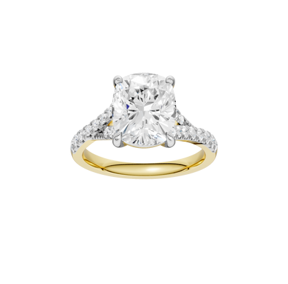 3.33ct Elongated Cushion Certified Lab Diamond Ring