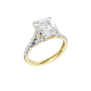 3.33ct Elongated Cushion Certified Lab Diamond Ring