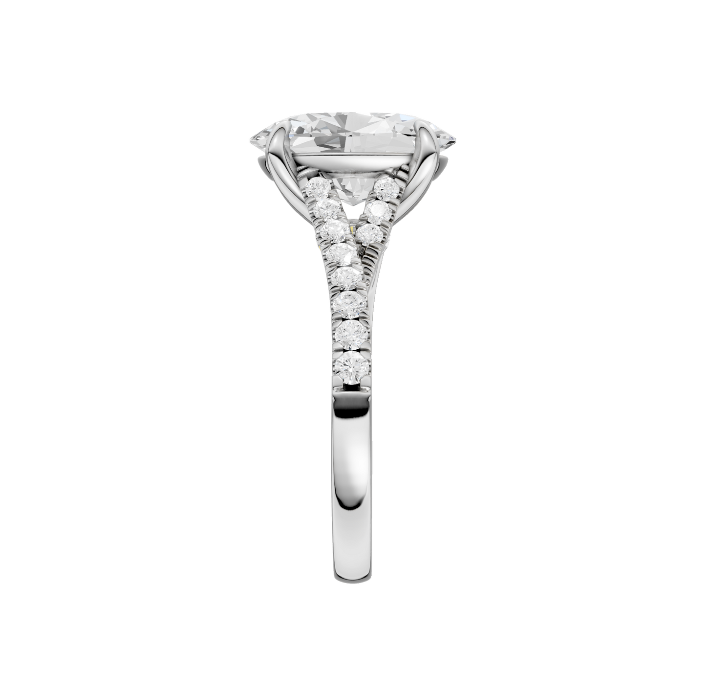 3.33ct Oval Certified Lab Diamond Ring