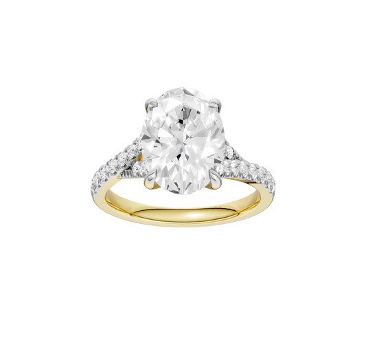3.33ct Oval Certified Lab Diamond Ring