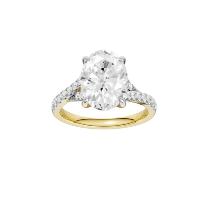 3.33ct Oval Certified Lab Diamond Ring