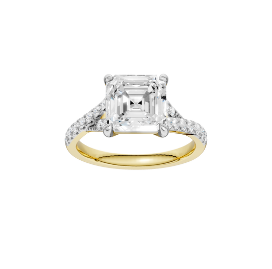 3.33ct Asscher Certified Lab Diamond Ring