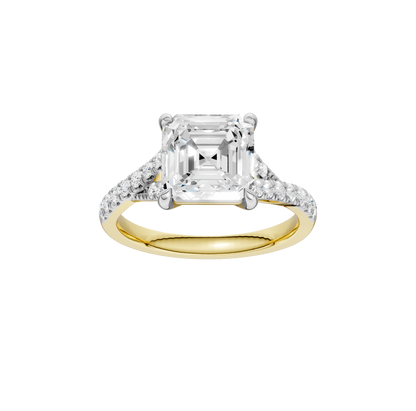 3.33ct Asscher Certified Lab Diamond Ring
