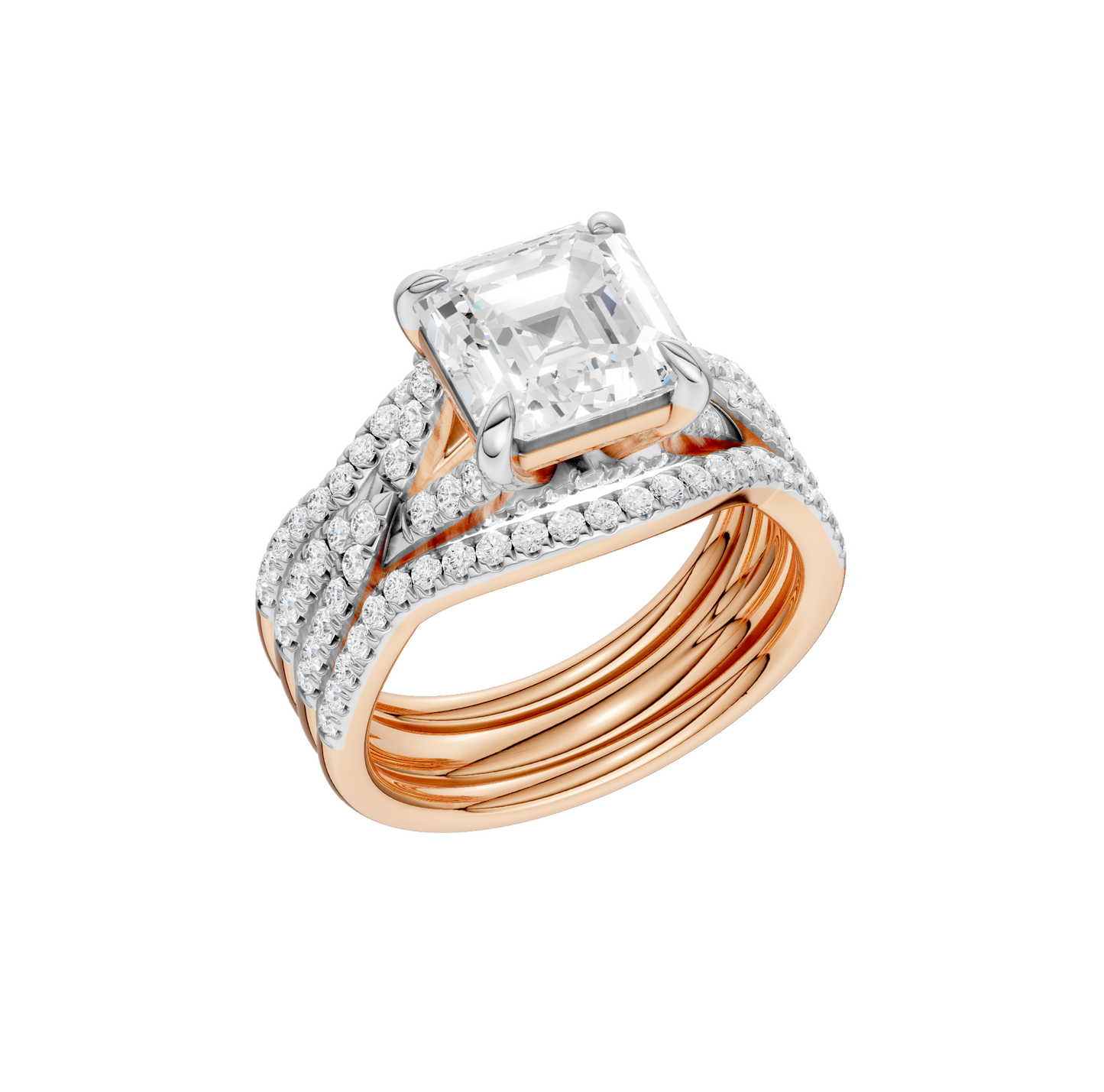 3.62ct Asscher Certified Lab Diamond Ring