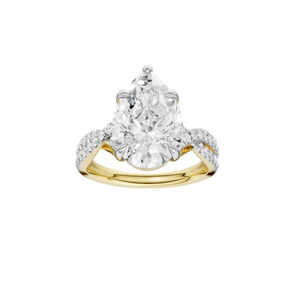 4.33ct Pear Certified Lab Diamond Ring