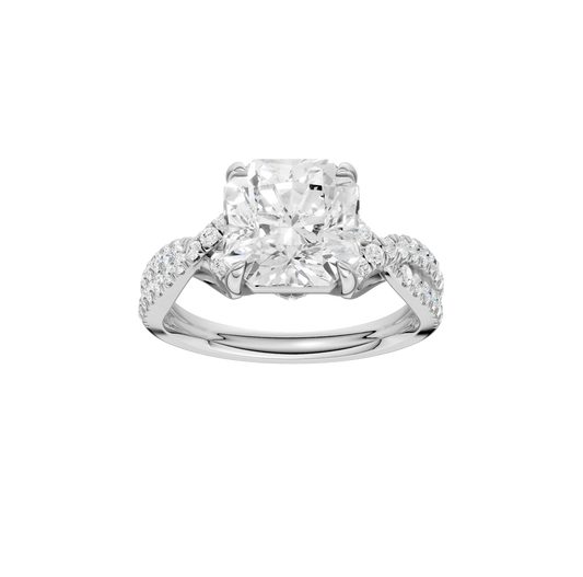 4.33ct Asscher Certified Lab Diamond Ring