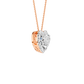 1.16ct Heart Certified Single Halo Lab Diamond Pendant
