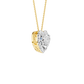 1.16ct Heart Certified Single Halo Lab Diamond Pendant