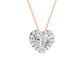 1.16ct Heart Certified Single Halo Lab Diamond Pendant