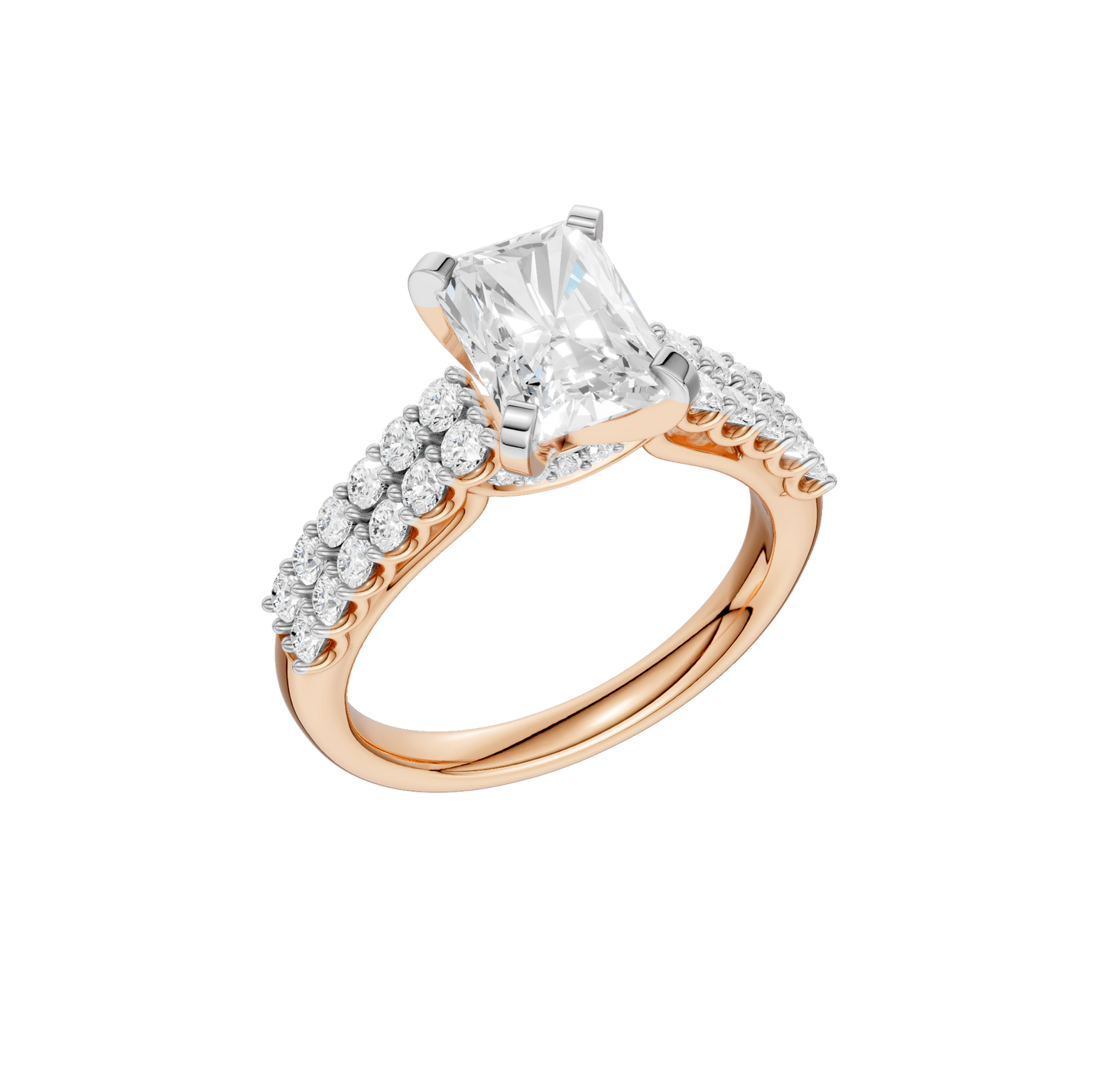 2.50ct Radiant Certified Solitaire Lab Diamond Ring