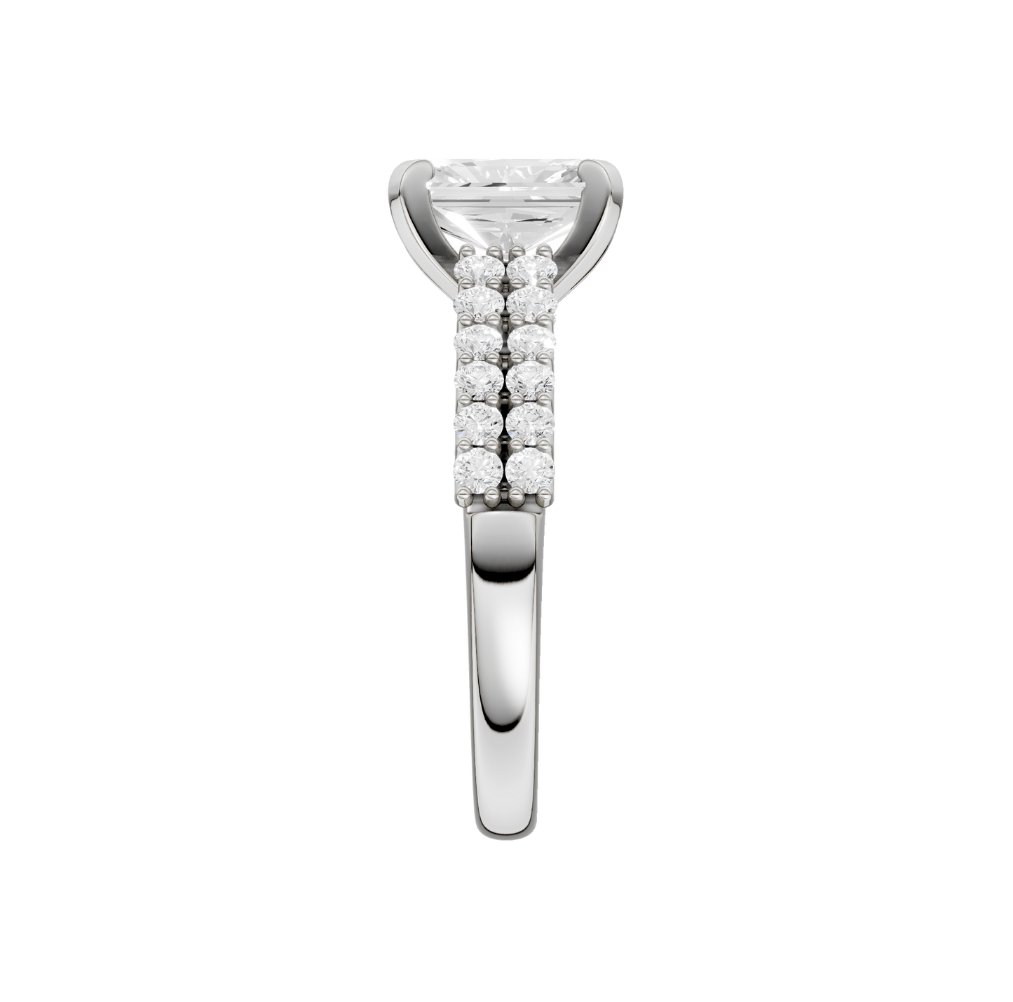 2.50ct Radiant Certified Solitaire Lab Diamond Ring