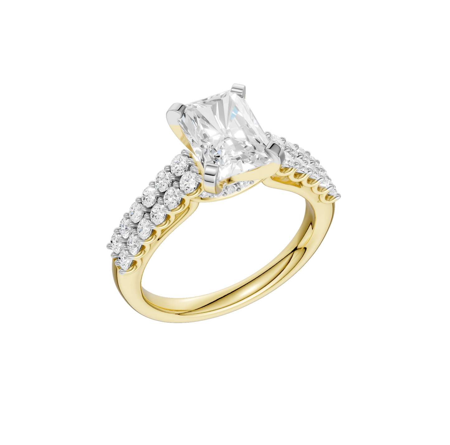 2.50ct Radiant Certified Solitaire Lab Diamond Ring