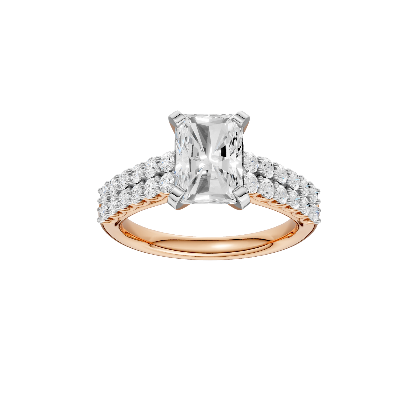 2.50ct Radiant Certified Solitaire Lab Diamond Ring