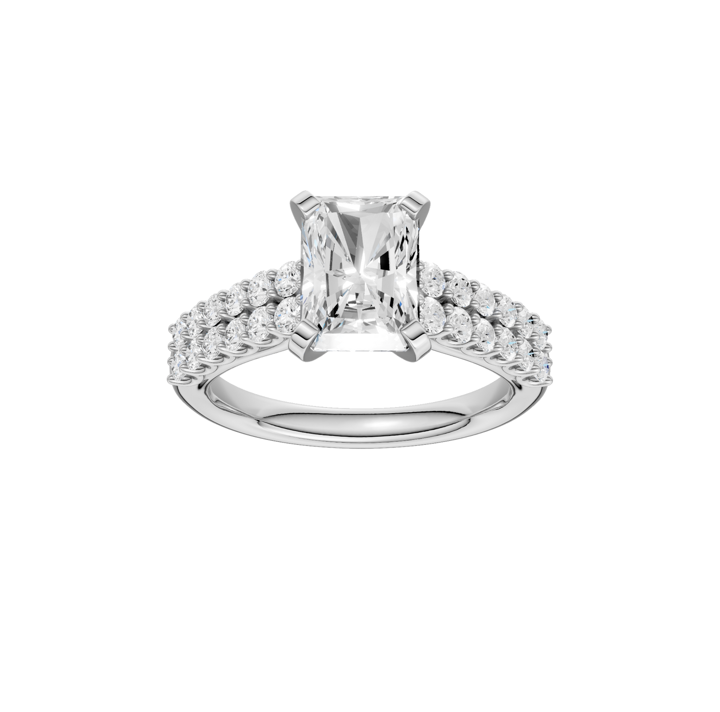 2.50ct Radiant Certified Solitaire Lab Diamond Ring