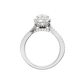 1.75ct Pear Shape Certified Single Halo Lab Diamond Ring