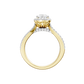 1.75ct Pear Shape Certified Single Halo Lab Diamond Ring