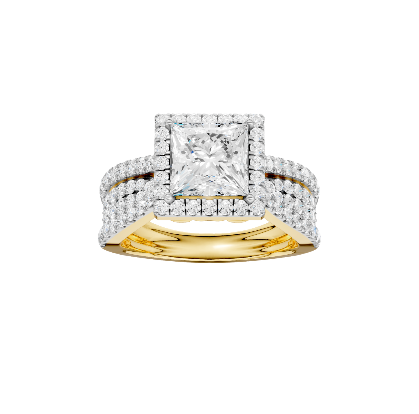 2.75ct Pear Certified Single Halo Lab Diamond Ring