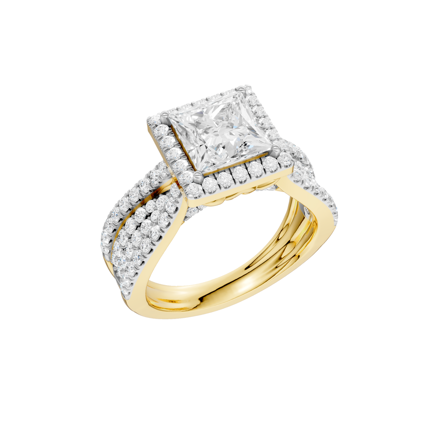 2.75ct Pear Certified Single Halo Lab Diamond Ring