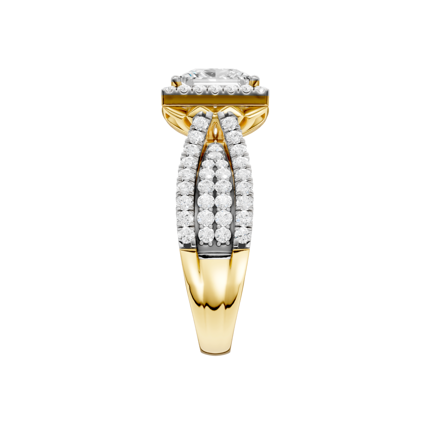 2.75ct Pear Certified Single Halo Lab Diamond Ring