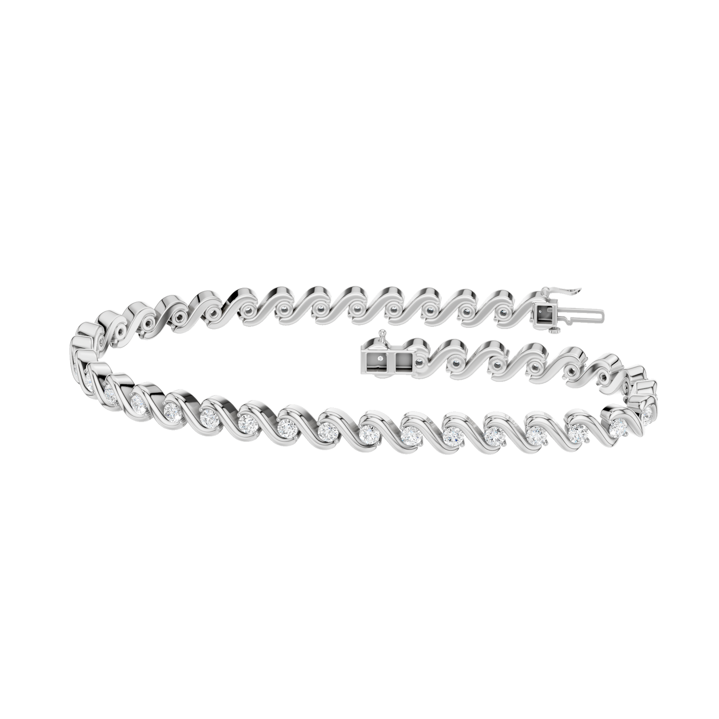 2.00ct Round Certified Lab Diamond Bracelet