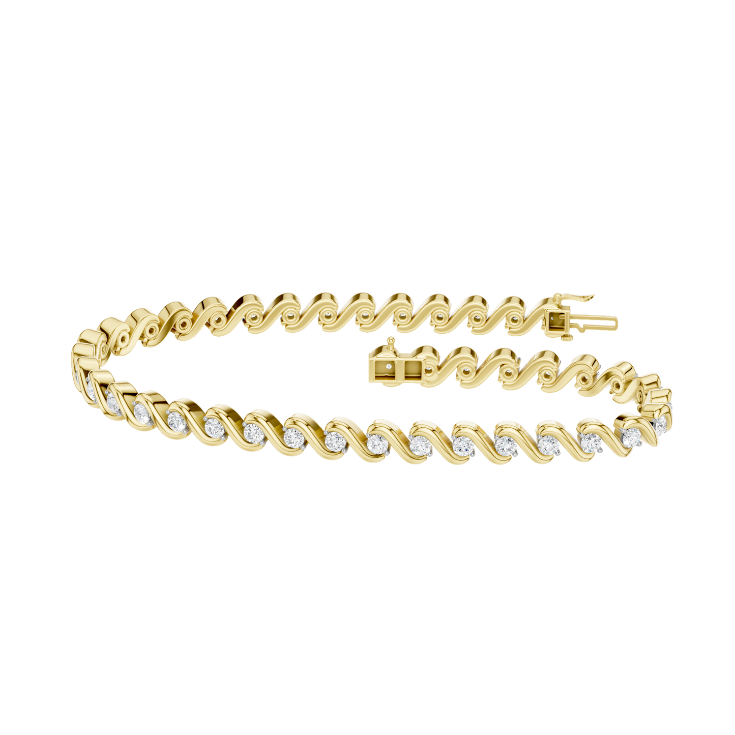 2.00ct Round Certified Lab Diamond Bracelet