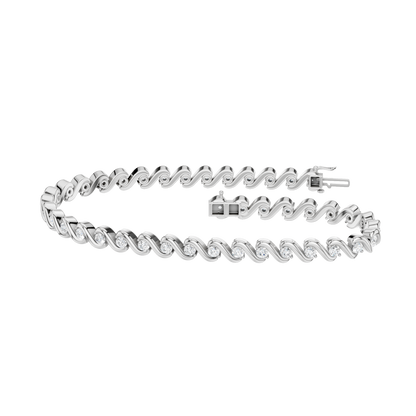 2.00ct Round Certified Lab Diamond Bracelet