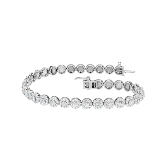 3.50ct Round Certified Lab Diamond Bracelet